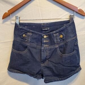 Mind Code Denim High Waisted Shorts SZ SM